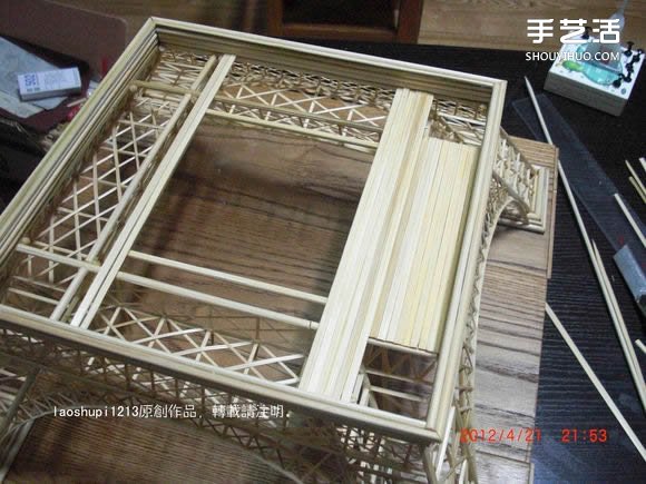 筷子和竹簽制作埃菲爾鐵塔模型的詳細圖解教程 -  itrip.net.cn