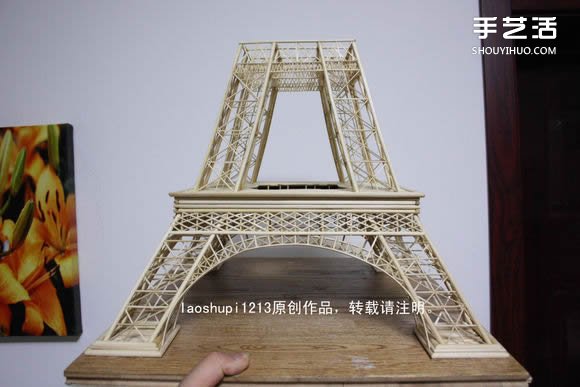 筷子和竹簽制作埃菲爾鐵塔模型的詳細圖解教程 -  itrip.net.cn