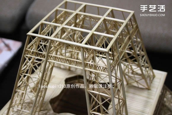 筷子和竹簽制作埃菲爾鐵塔模型的詳細圖解教程 -  itrip.net.cn