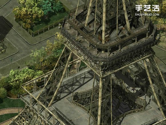 筷子和竹簽制作埃菲爾鐵塔模型的詳細圖解教程 -  itrip.net.cn