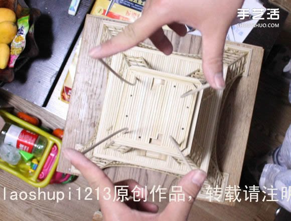 筷子和竹簽制作埃菲爾鐵塔模型的詳細圖解教程 -  itrip.net.cn