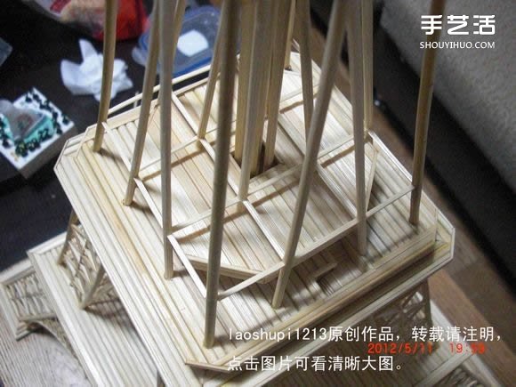 筷子和竹簽制作埃菲爾鐵塔模型的詳細圖解教程 -  itrip.net.cn
