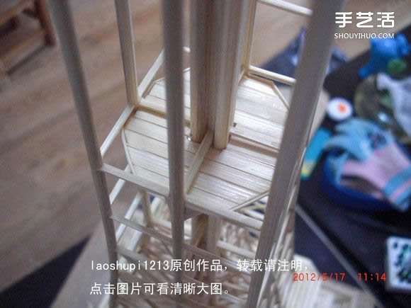 筷子和竹簽制作埃菲爾鐵塔模型的詳細圖解教程 -  itrip.net.cn