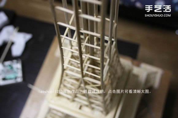 筷子和竹簽制作埃菲爾鐵塔模型的詳細圖解教程 -  itrip.net.cn