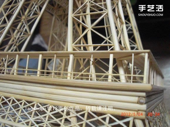 筷子和竹簽制作埃菲爾鐵塔模型的詳細圖解教程 -  itrip.net.cn