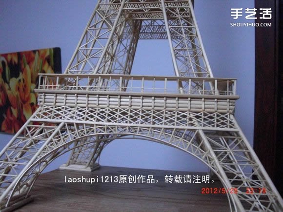 筷子和竹簽制作埃菲爾鐵塔模型的詳細圖解教程 -  itrip.net.cn