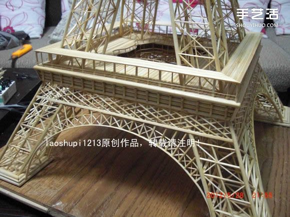 筷子和竹簽制作埃菲爾鐵塔模型的詳細圖解教程 -  itrip.net.cn