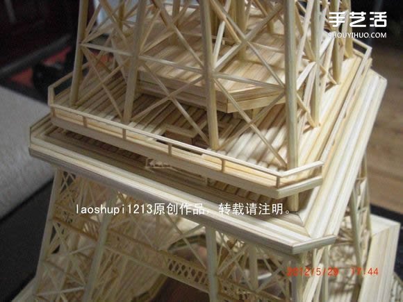 筷子和竹簽制作埃菲爾鐵塔模型的詳細圖解教程 -  itrip.net.cn
