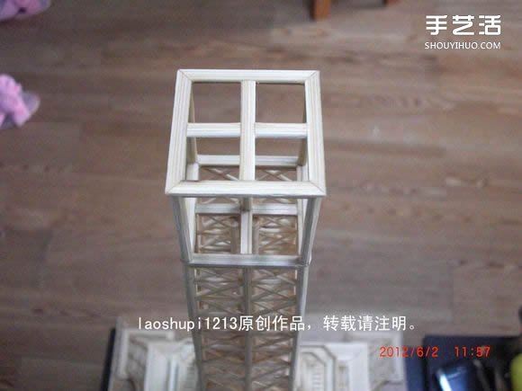 筷子和竹簽制作埃菲爾鐵塔模型的詳細圖解教程 -  itrip.net.cn