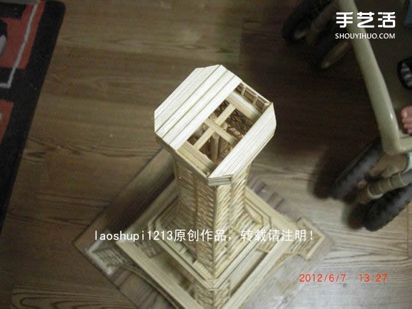 筷子和竹簽制作埃菲爾鐵塔模型的詳細圖解教程 -  itrip.net.cn