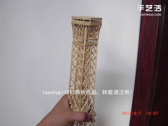 筷子和竹簽制作埃菲爾鐵塔模型的詳細圖解教程 -  itrip.net.cn