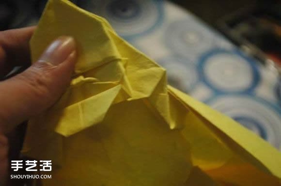 折紙彌勒佛的圖解教程 怎么折彌勒佛的折法 -  itrip.net.cn