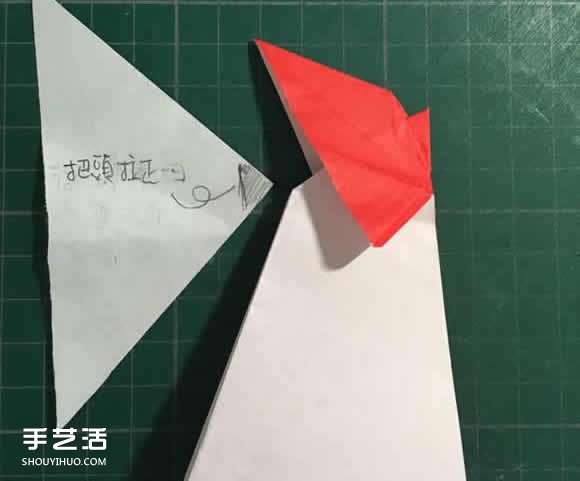 立體大公雞折紙圖解 折紙公雞的方法步驟圖 -  itrip.net.cn