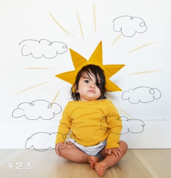 不織布寶寶頭飾DIY 幼兒布藝太陽頭飾手工制作 -  itrip.net.cn