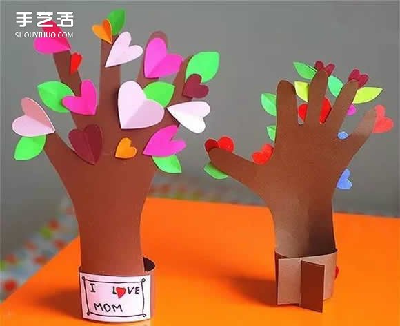 幼兒園母親節(jié)禮物：“五指連心樹”手工制作 -  itrip.net.cn