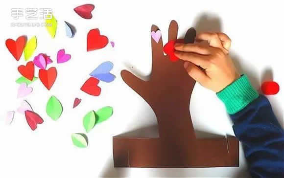 幼兒園母親節(jié)禮物：“五指連心樹”手工制作 -  itrip.net.cn