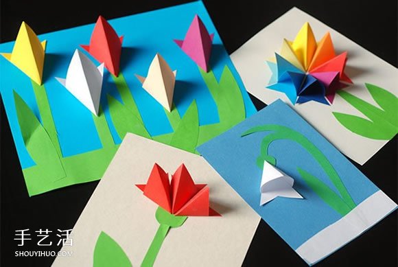 簡單漂亮的的母親節(jié)賀卡制作 帶手工紙花圖案 -  itrip.net.cn