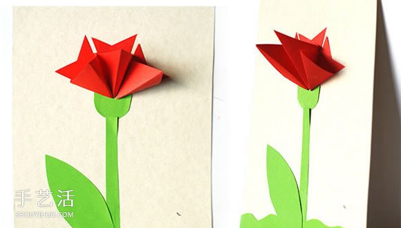 簡單漂亮的的母親節(jié)賀卡制作 帶手工紙花圖案 -  itrip.net.cn