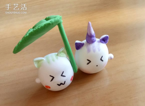 怎樣制作粘土打傘的小貓 超輕粘土卡通貓咪DIY -  itrip.net.cn