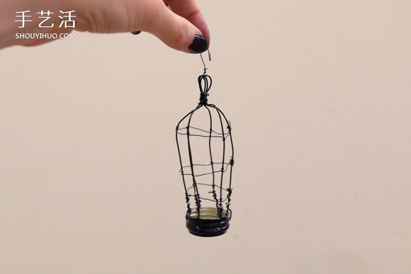 瓶蓋制作鳥籠掛飾的方法 簡單鐵絲小鳥籠DIY制作 -  itrip.net.cn