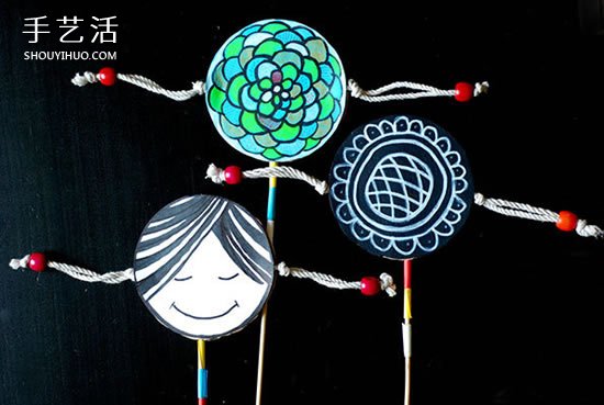 幼兒撥浪鼓玩具的做法 自制撥浪鼓的制作方法 -  itrip.net.cn