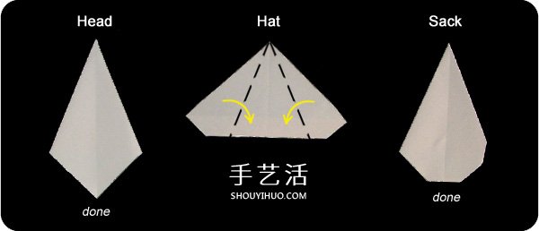 兒童圣誕老人的折法 簡(jiǎn)單折圣誕老人圖解教程 -  itrip.net.cn