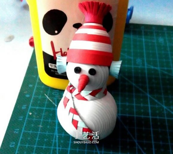 衍紙雪人的制作方法 衍紙手工制作立體雪人 -  itrip.net.cn
