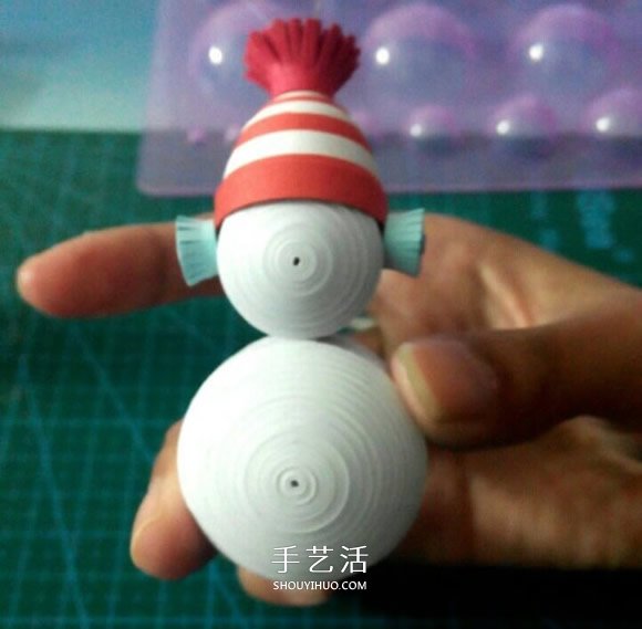 衍紙雪人的制作方法 衍紙手工制作立體雪人 -  itrip.net.cn