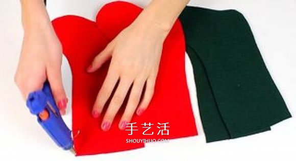 不織布圣誕襪制作方法 手工布藝圣誕襪子DIY -  itrip.net.cn