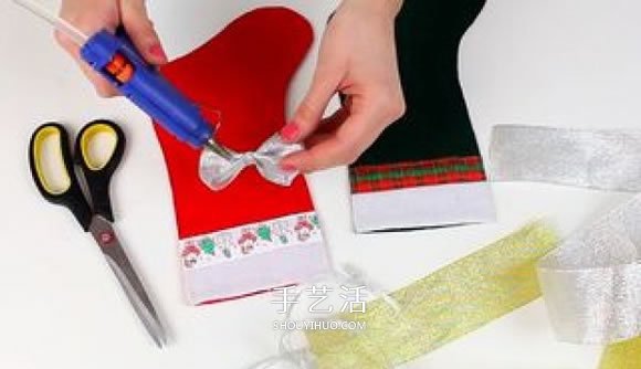 不織布圣誕襪制作方法 手工布藝圣誕襪子DIY -  itrip.net.cn