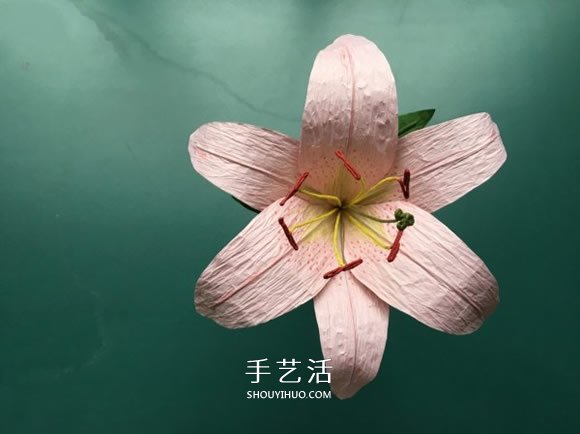 手工百合花制作方法 簡(jiǎn)單紙百合花的折法圖解 -  itrip.net.cn
