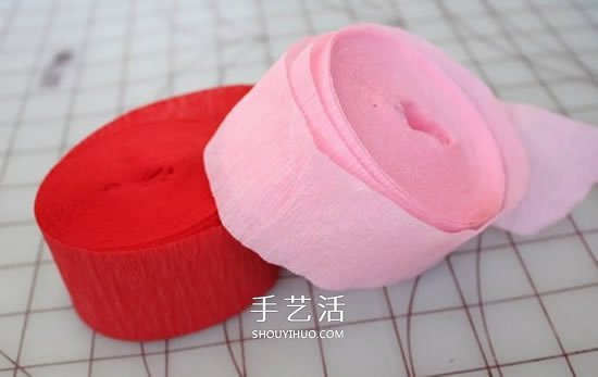 皺紋紙玫瑰花掛飾DIY 婚禮情人節(jié)愛(ài)心裝飾制作 -  itrip.net.cn