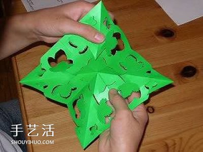 簡單掛飾的剪紙方法 綠蔭剪紙的折法和步驟圖 -  itrip.net.cn