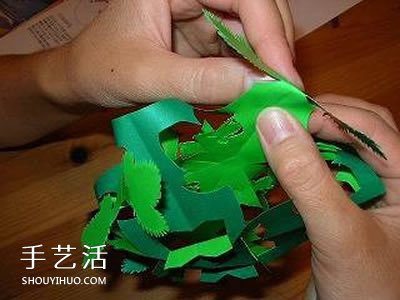 簡單掛飾的剪紙方法 綠蔭剪紙的折法和步驟圖 -  itrip.net.cn
