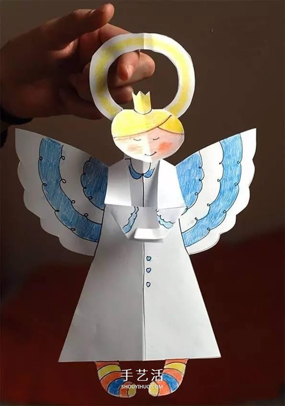 可愛天使掛飾剪紙方法 幼兒園天使小手工制作 -  itrip.net.cn