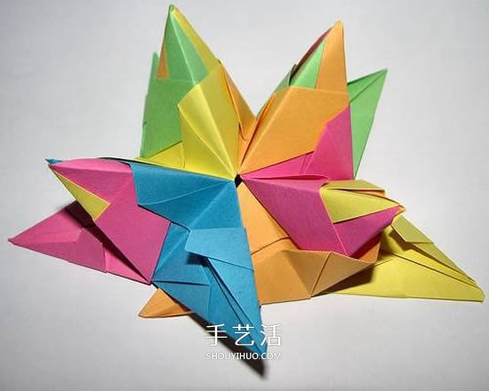 立體星星的折法圖解 折紙星星花球的步驟圖 -  itrip.net.cn