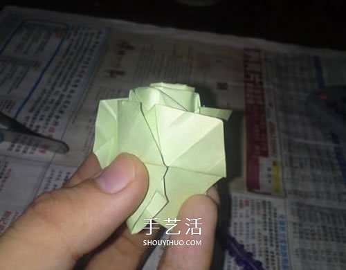 美麗又復(fù)雜玫瑰花折紙 NS玫瑰折紙實(shí)拍圖解 -  itrip.net.cn