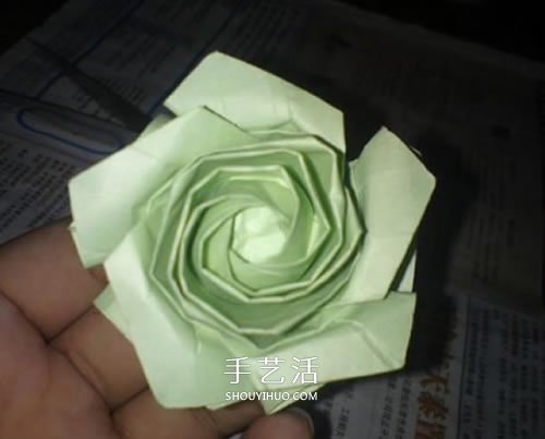美麗又復(fù)雜玫瑰花折紙 NS玫瑰折紙實(shí)拍圖解 -  itrip.net.cn
