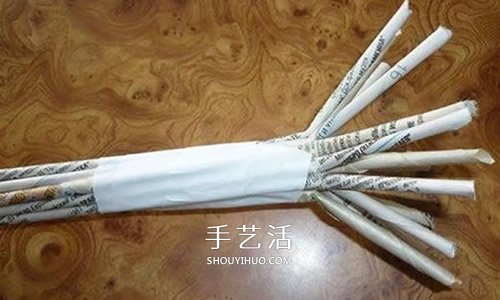 自制生命之樹的做法 廢舊報紙制作生命之樹 -  itrip.net.cn