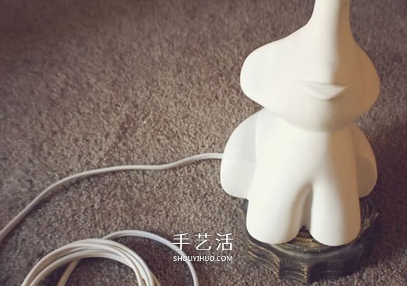小象臺(tái)燈燈座制作方法 泡沫板石膏模DIY小象燈座 -  itrip.net.cn