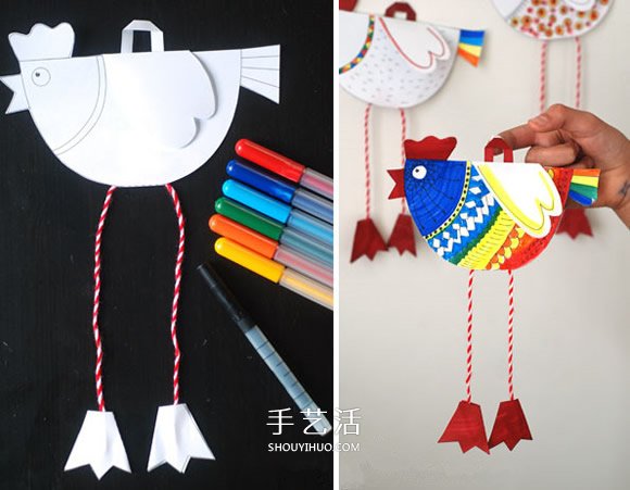 幼兒剪紙制作小雞掛飾 卡紙做小雞掛飾的方法 -  itrip.net.cn