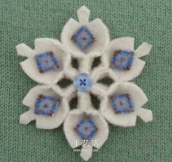 18種不織布雪花圖片 手工布藝制作雪花大全 -  itrip.net.cn