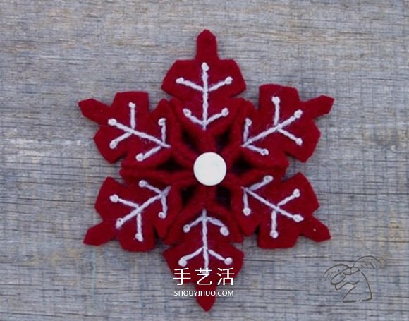 18種不織布雪花圖片 手工布藝制作雪花大全 -  itrip.net.cn
