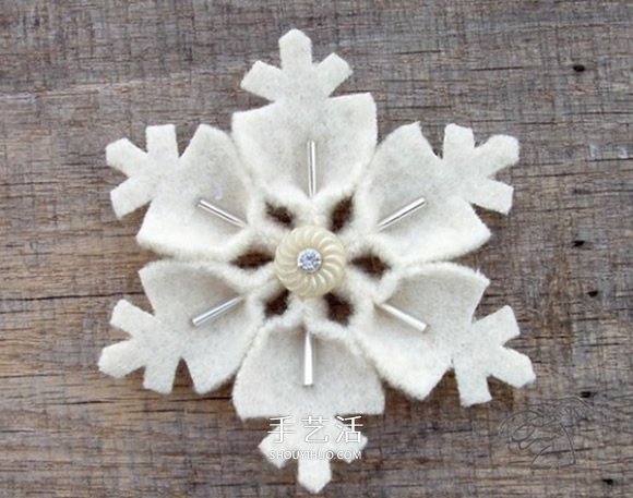 18種不織布雪花圖片 手工布藝制作雪花大全 -  itrip.net.cn