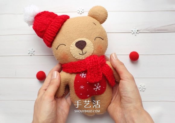 不織布新年小熊制作 超萌小熊布偶DIY圖解 -  itrip.net.cn