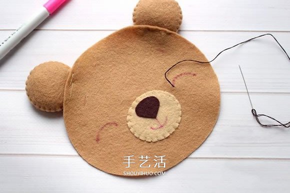 不織布新年小熊制作 超萌小熊布偶DIY圖解 -  itrip.net.cn