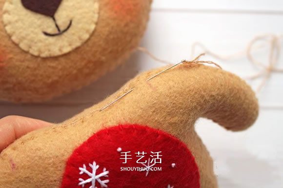不織布新年小熊制作 超萌小熊布偶DIY圖解 -  itrip.net.cn