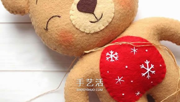 不織布新年小熊制作 超萌小熊布偶DIY圖解 -  itrip.net.cn