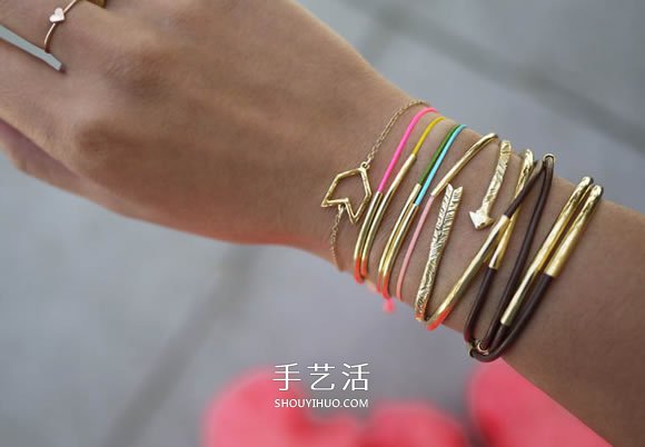 簡單又好看手鏈編法 金色管珠手鏈編織圖解 -  itrip.net.cn
