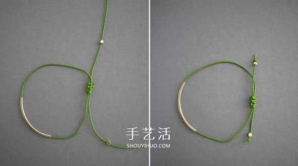 簡單又好看手鏈編法 金色管珠手鏈編織圖解 -  itrip.net.cn